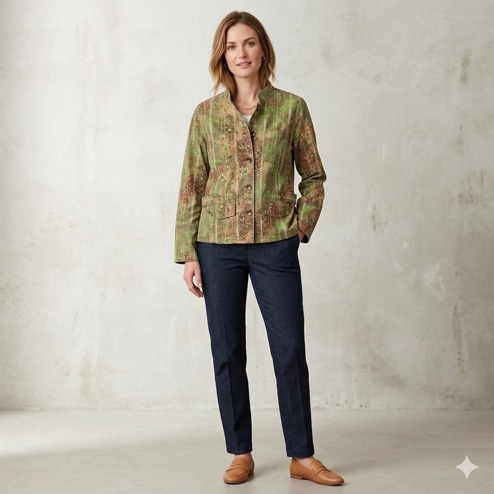 Susquehanna Trail‎ Outfitters STO Womens Size XL Floral Jacket Utility Cargo